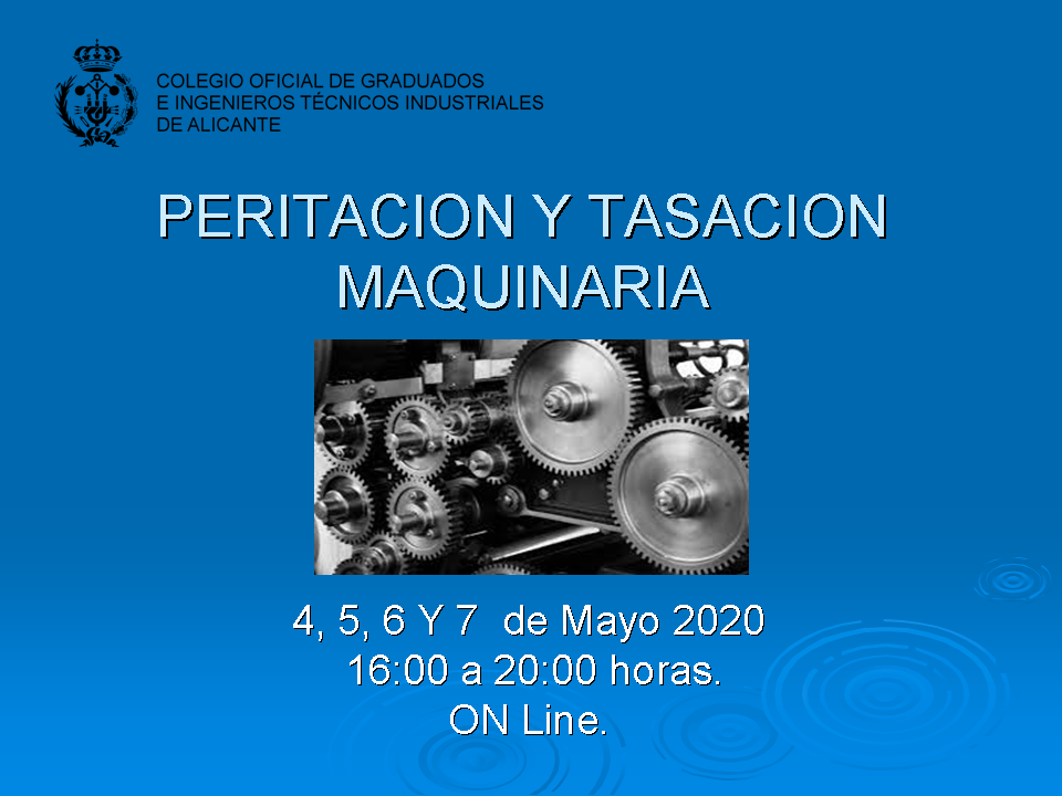 PERITACION Y TASACION MAQUINARIA