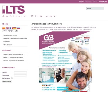 Web del Laboratorio de Análisis Clínicos de Tomás Sáez, en Orihuela y Orihuela Costa